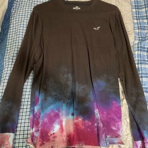 Mens hollister tie dye bottom print shirt medium
